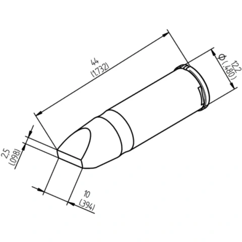 ראש לידית מלחם - ERSA 0242CDLF100 - CHISEL 10MM ERSA