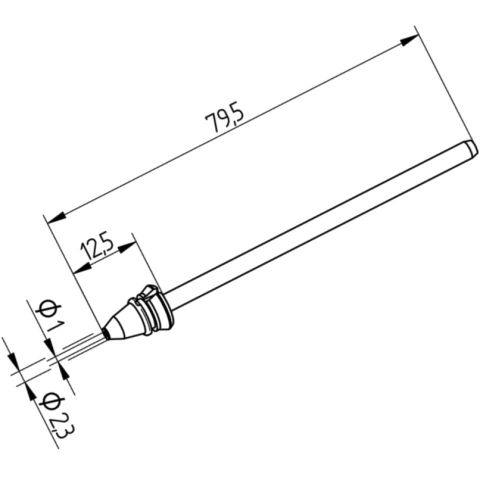 ראש לידית שואב בדיל - (ERSA 0742ED1023 - 1.0MM (ID) / 2.3MM (OD ERSA