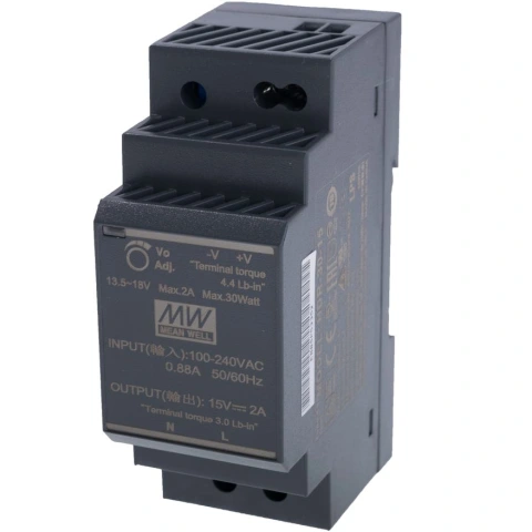 ספק כוח AC/DC לפס דין - 15W - 85V~264V ⇒ 5V / 3A MEAN WELL