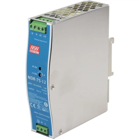 ספק כוח AC/DC לפס דין - 75W - 85V~264V ⇒ 24V / 3.2A MEAN WELL