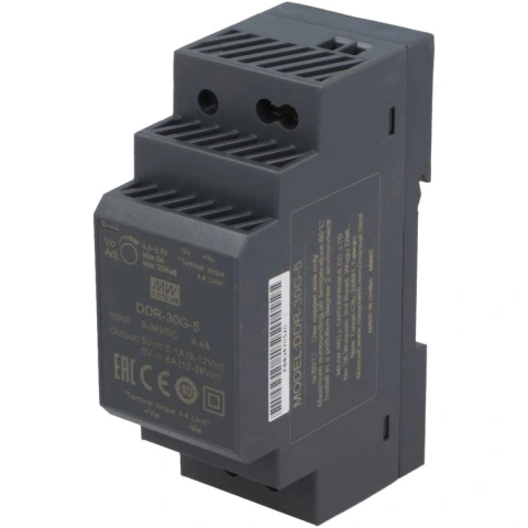 ממיר מתח - 30W , 9VDC ~ 36VDC ⇒ 12VDC , 2.5A MEAN WELL