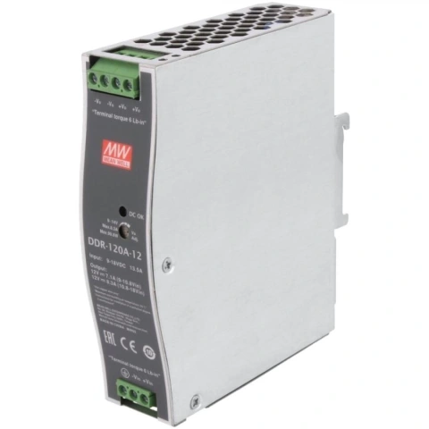 ממיר מתח - 99.6W , 9VDC ~ 18VDC ⇒ 12VDC , 8.3A MEAN WELL