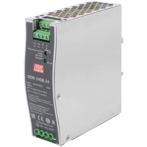 ממיר מתח - 240W , 16.8VDC ~ 33.6VDC ⇒ 24VDC , 10A MEAN WELL