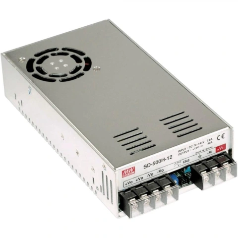 ממיר מתח - 480W , 19VDC ~ 72VDC ⇒ 12VDC , 10A MEAN WELL