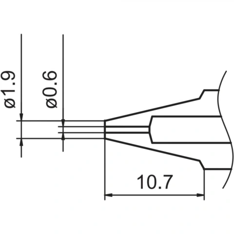 ראש לאקדח שואב בדיל חשמלי - HAKKO N3-06 - 0.6MM HAKKO