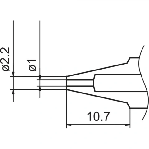 ראש לאקדח שואב בדיל חשמלי - HAKKO N3-10 - 1MM HAKKO