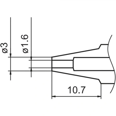 ראש לאקדח שואב בדיל חשמלי - HAKKO N3-16 - 1.6MM HAKKO