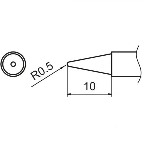 ראש מלחם - HAKKO T15-B2 - CONICAL 0.5MM HAKKO