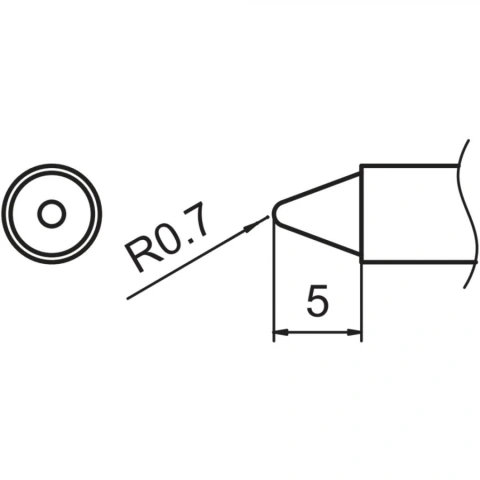 ראש מלחם - HAKKO T15-B3 - CONICAL 0.7MM HAKKO