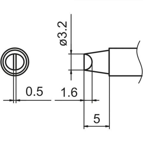 ראש מלחם - HAKKO T15-D32 - CHISEL 3.2MM HAKKO