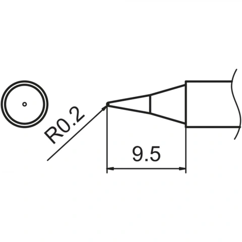 ראש מלחם - HAKKO T15-I - SHARP CONICAL 0.2MM HAKKO