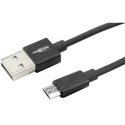 כבל - ANSMANN MICRO USB DATA & CHARGING CABLE 1.2M ANSMANN