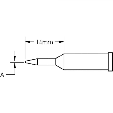 ראש לידית מלחם - METCAL GT4-CN0005A - CONICAL 0.5MM METCAL