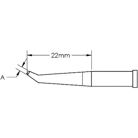 ראש לידית מלחם - METCAL GT4-CN2213R - CONICAL BENT 1.3MM METCAL