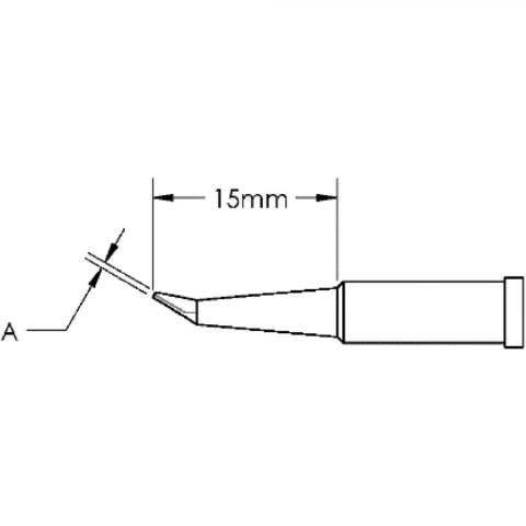 ראש לידית מלחם - METCAL GT4-CN1505R - CONICAL BENT 0.5MM METCAL