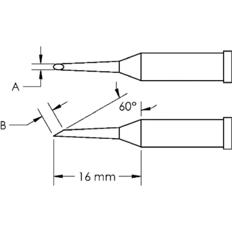 ראש לידית מלחם - METCAL GT4-HF6010S - HOOF 1MM METCAL