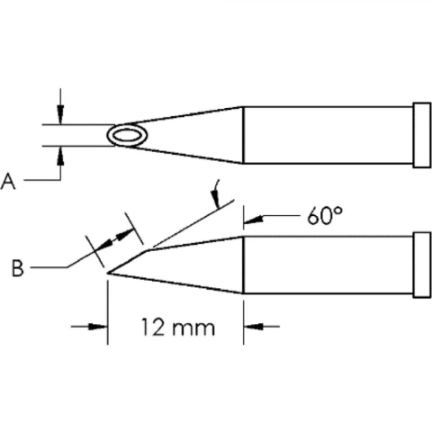 ראש לידית מלחם - METCAL GT4-HF6010V - HOOF 1MM METCAL