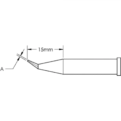 ראש לידית מלחם - METCAL GT6-CN1505R - CONICAL BENT 0.5MM METCAL