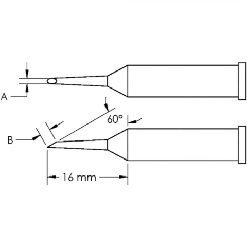 ראש לידית מלחם - METCAL GT6-HF6010S - HOOF 1MM METCAL