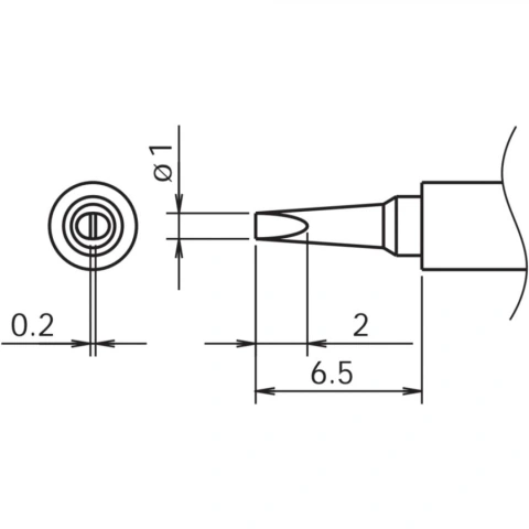 ראש מלחם - HAKKO T30-D1 - CHISEL 1MM HAKKO