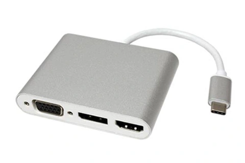 מתאם USB-C ->DP/HDMI/VGA ROLINE