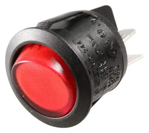 כפתור לחיצה מעוגל - אדום 7.2 mm Off-(On), MULTICOMP PRO