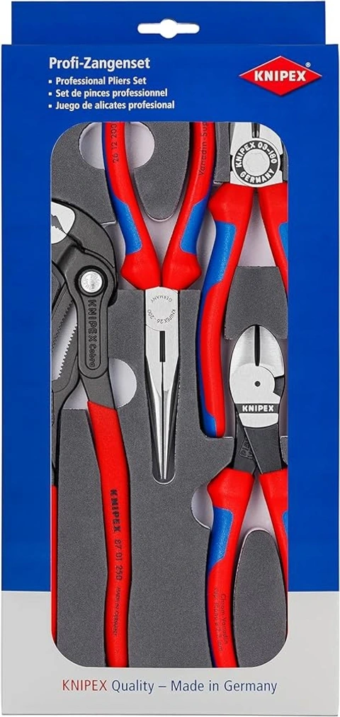 סט 4 יחידות שפיץ פלייר מבודד מקצועי - KNIPEX 00 20 01 KNIPEX