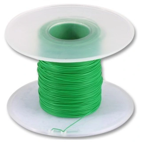 כבל WIREWRAP מקצועי - 30AWG - גליל 100M - בידוד ירוק PRO-POWER