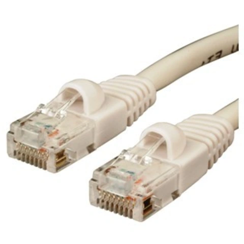 כבל רשת יצוק CAT5E 1M - בידוד לבן PRO-SIGNAL