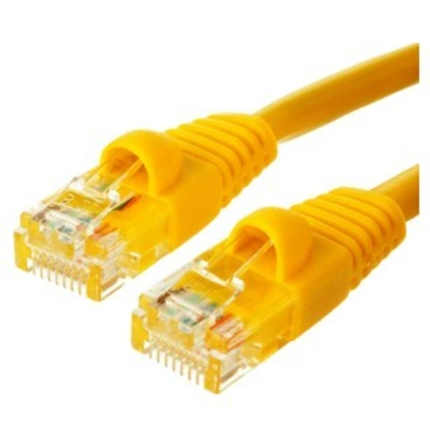 כבל רשת יצוק CAT5E 2M - בידוד צהוב PRO-SIGNAL