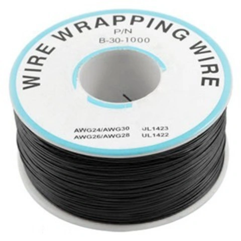 כבל 30AWG - WIREWRAP - גליל 305M - בידוד שחור PRO-POWER