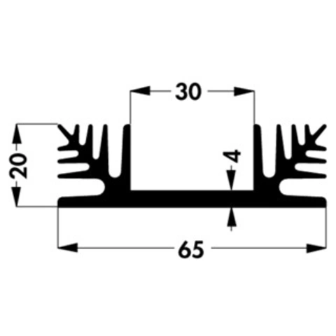 גוף קירור SK 48/50 SA-3 - 65X50X20MM FISHER ELEKTRONIK