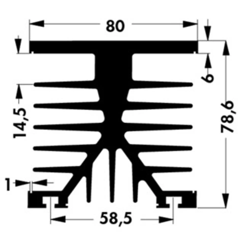 גוף קירור SK 89/150 SA - 150X80X78.6MM FISHER ELEKTRONIK