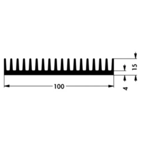 גוף קירור SK 81/ 75 SA - 100X75X15MM FISHER ELEKTRONIK