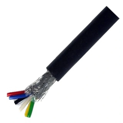 כבל פיקוד גמיש - 6 גידים 24AWG + סיכוך רשת PRO-POWER