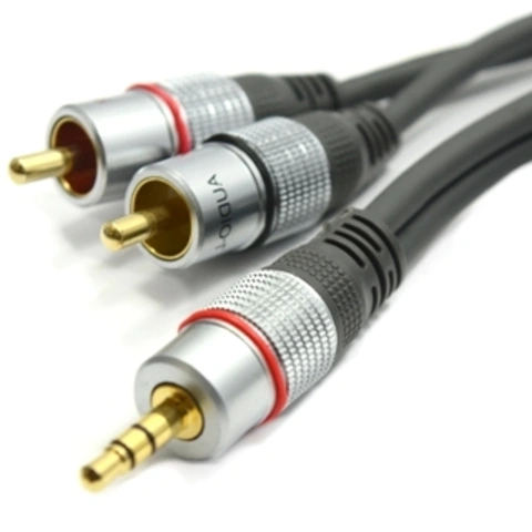 כבל PRO SIGNAL - PL 3.5MM (ST) - 2XRCA 3M PRO-SIGNAL