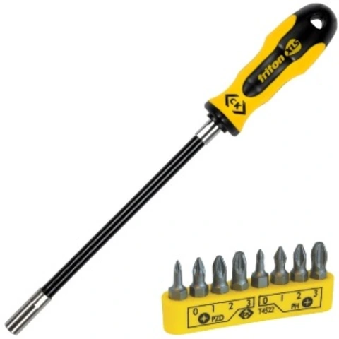 ידית מברג עם ציר גמיש + קיט 8 ביטים - CK TOOLS T4760 CK TOOLS