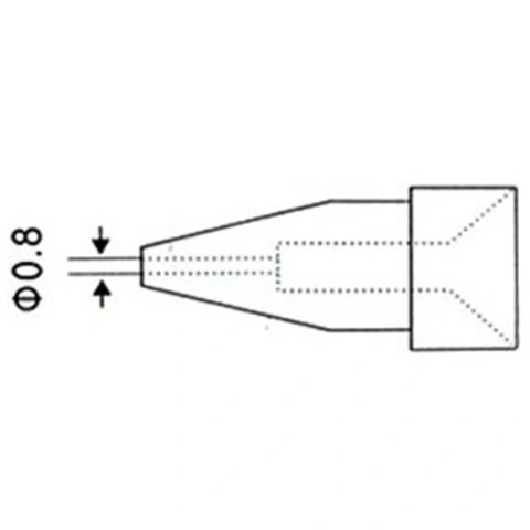 ראש לאקדח שואב בדיל חשמלי - קוני DURATOOL - 0.8MM DURATOOL