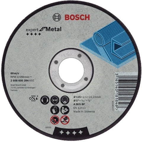 דיסק חיתוך לפלדה - 115MM X 1.6MM BOSCH