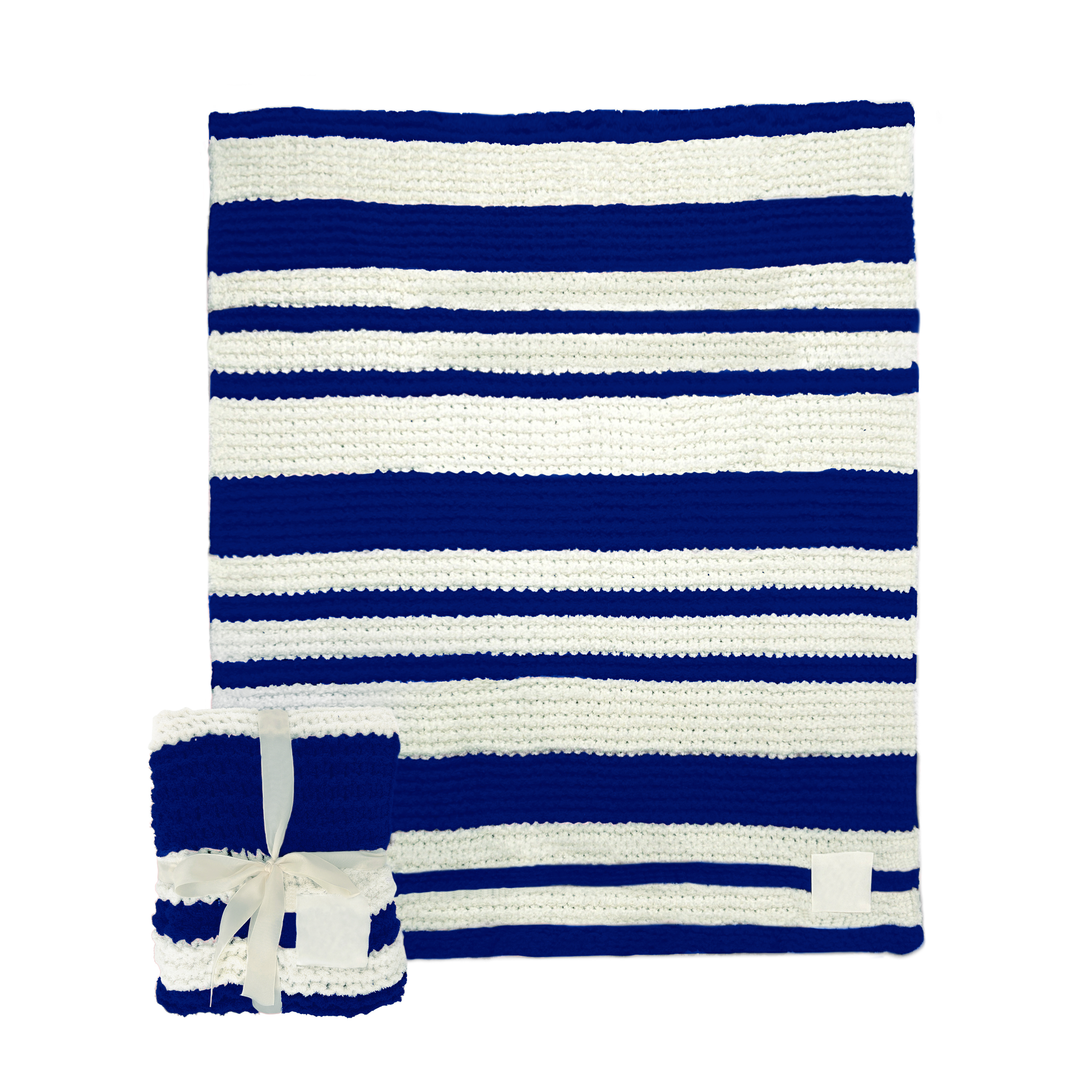Plain Royal Cable Knit Throw 50x60  