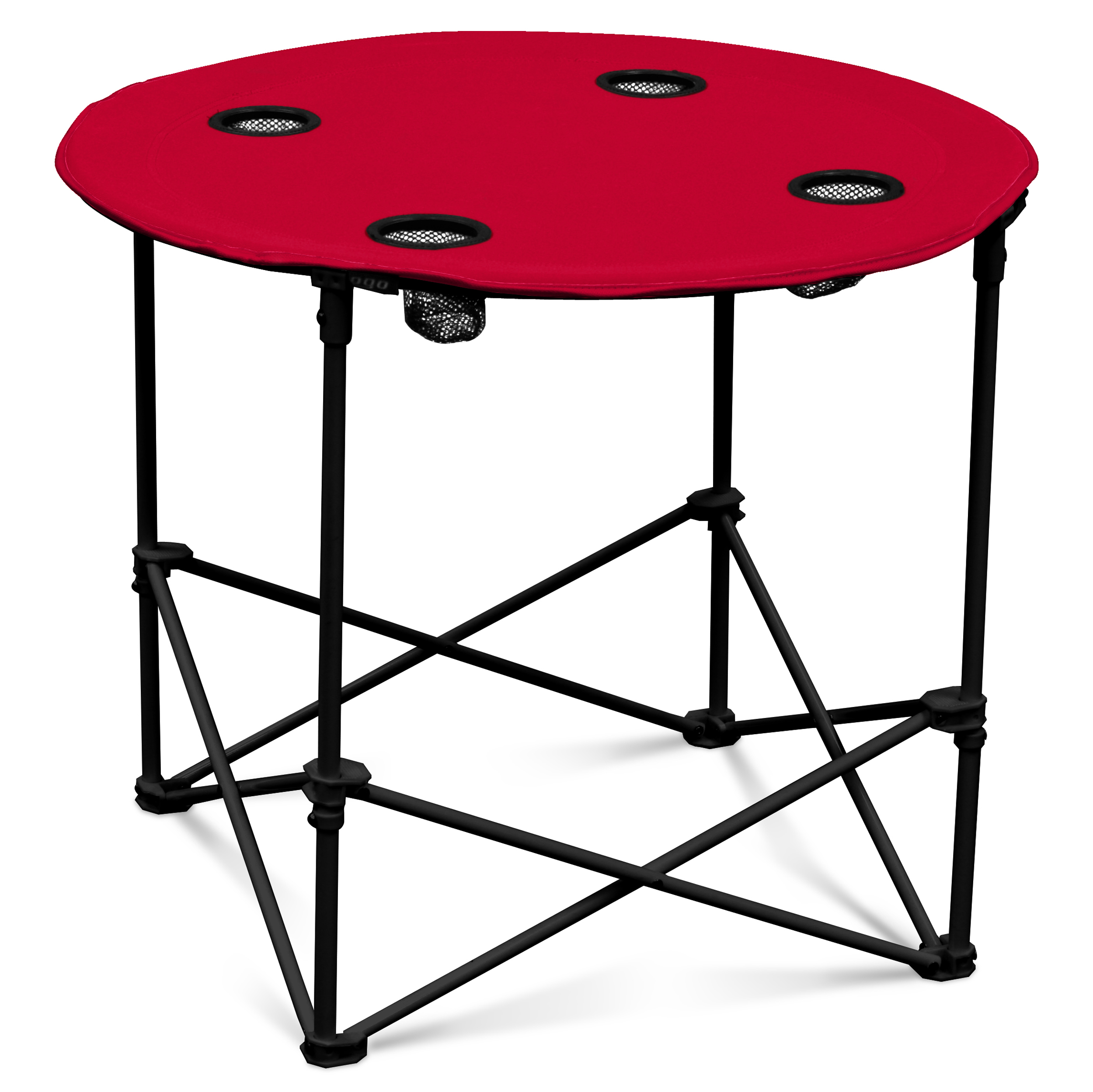 Plain Red Round Table  