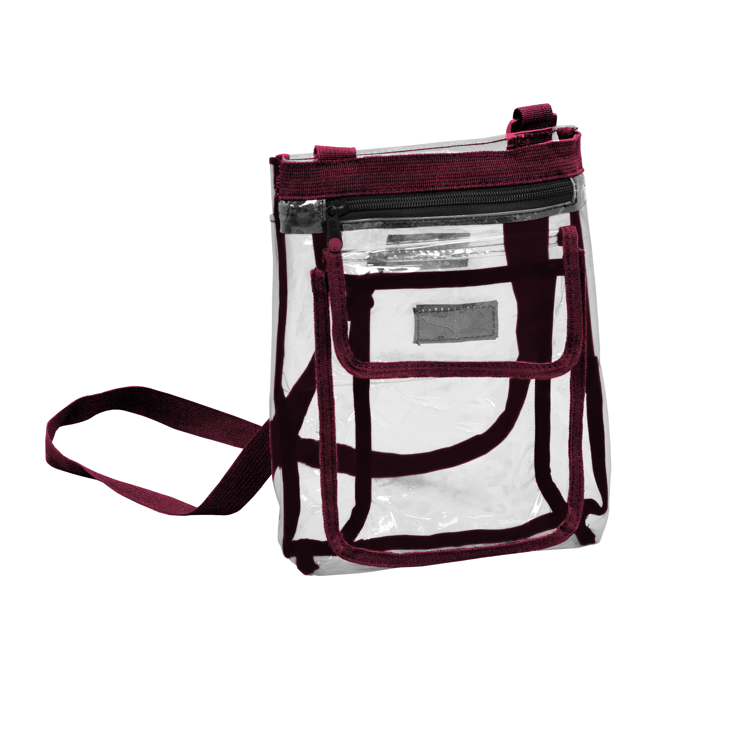 Plain Maroon Gameday Clear Crossbody  