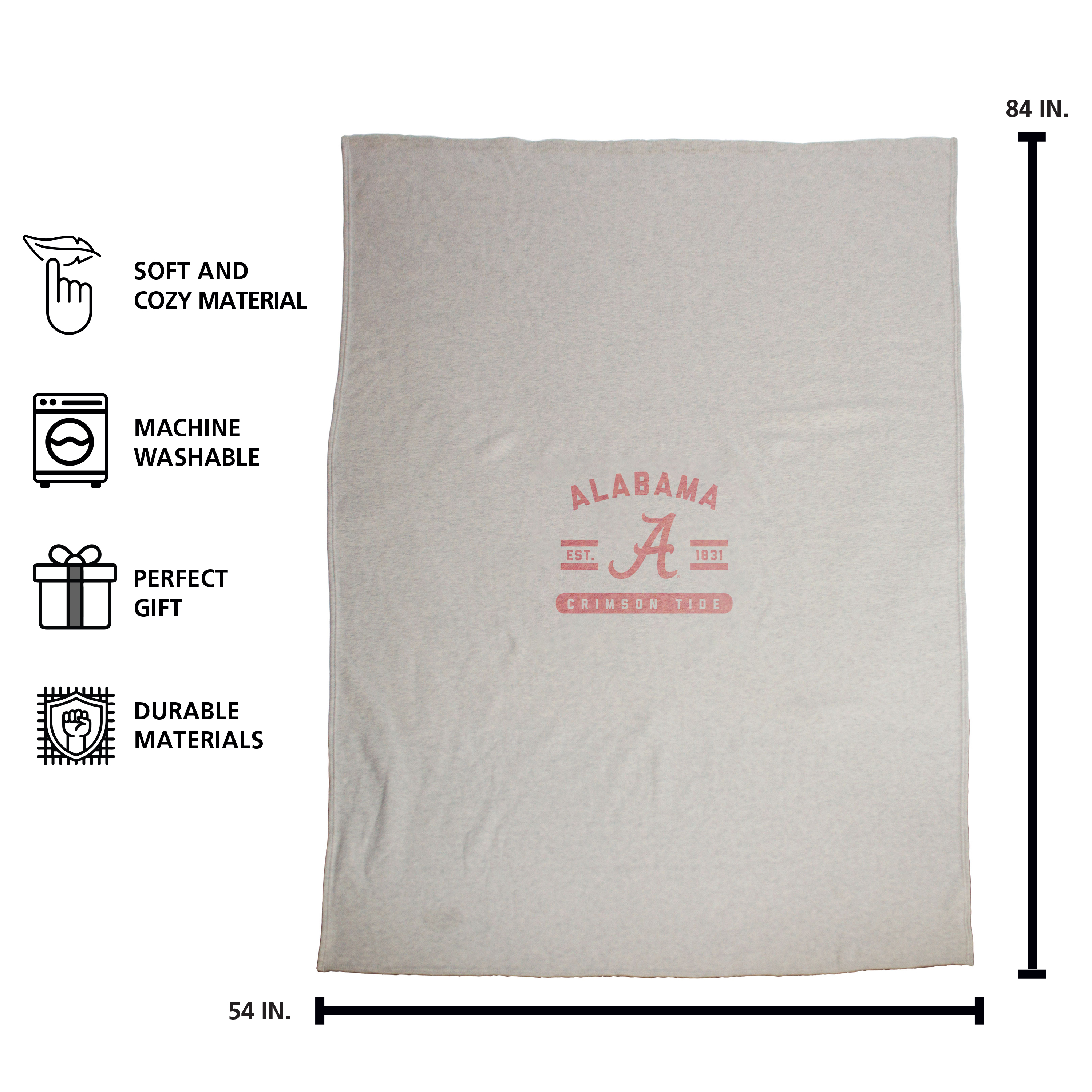 Alabama Sublimated Sweatshirt Blanket  