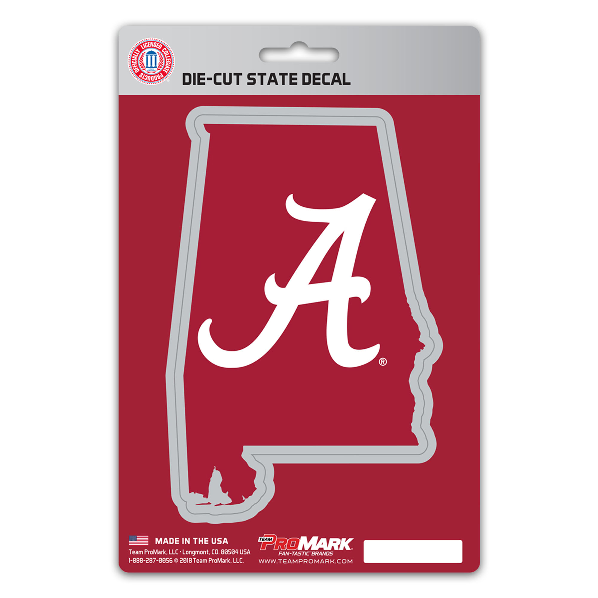 Alabama Crimson Tide State Shape Decal  