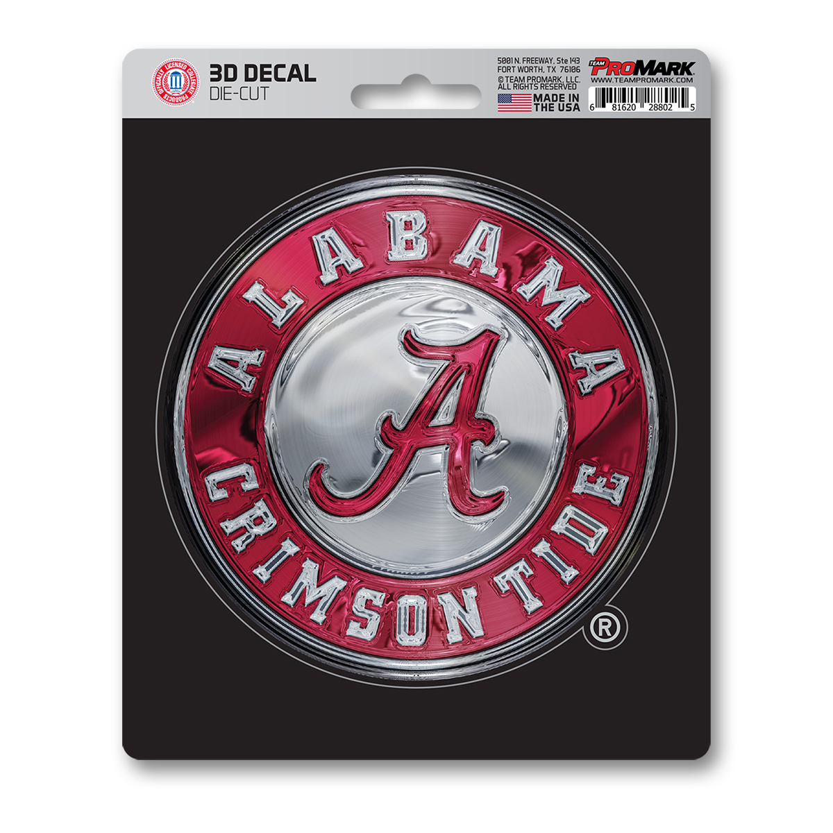Alabama Crimson Tide 3D Decal  