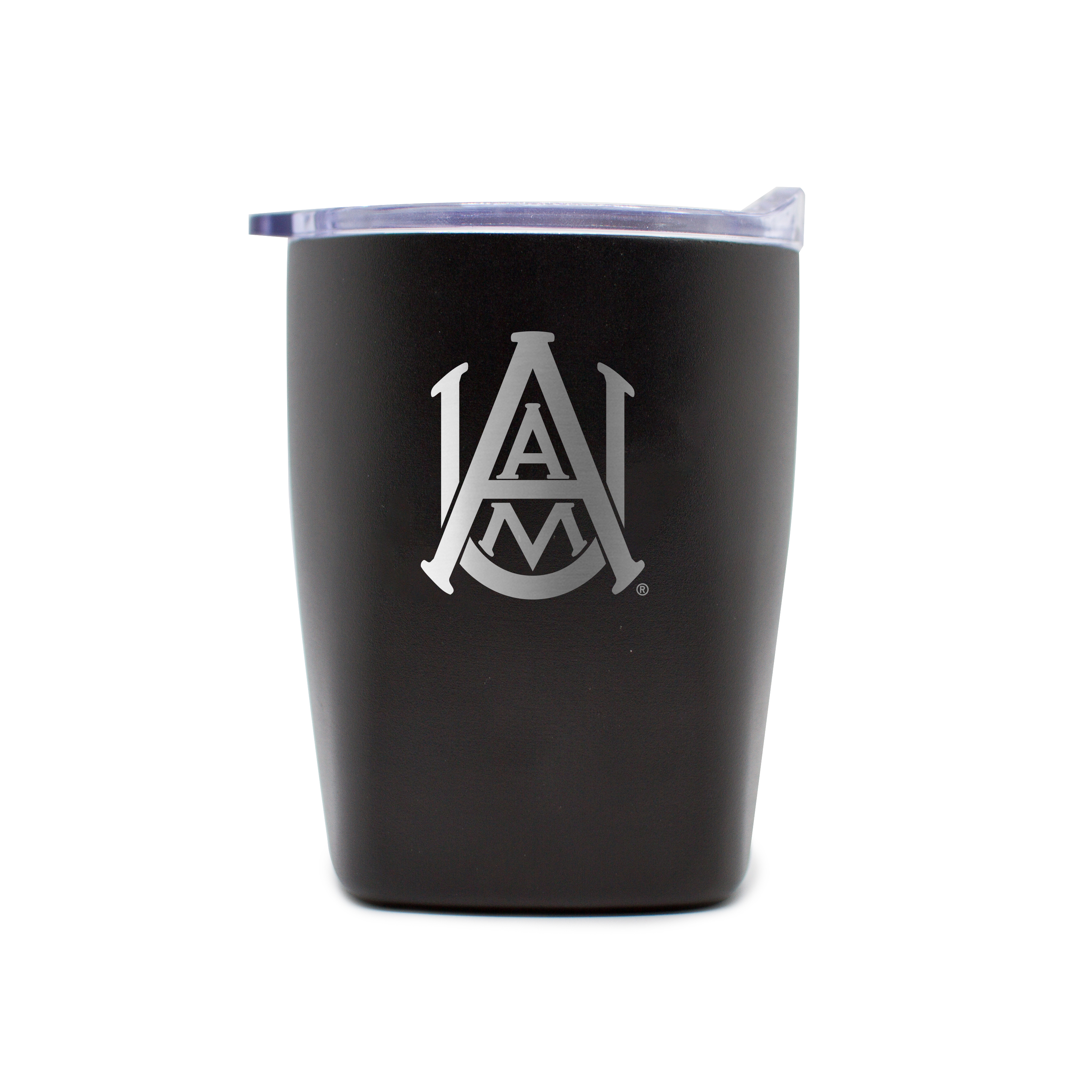 Alabama Crimson Tide A&M 10oz Black Etch Powdercoat Rocks Tumbler    