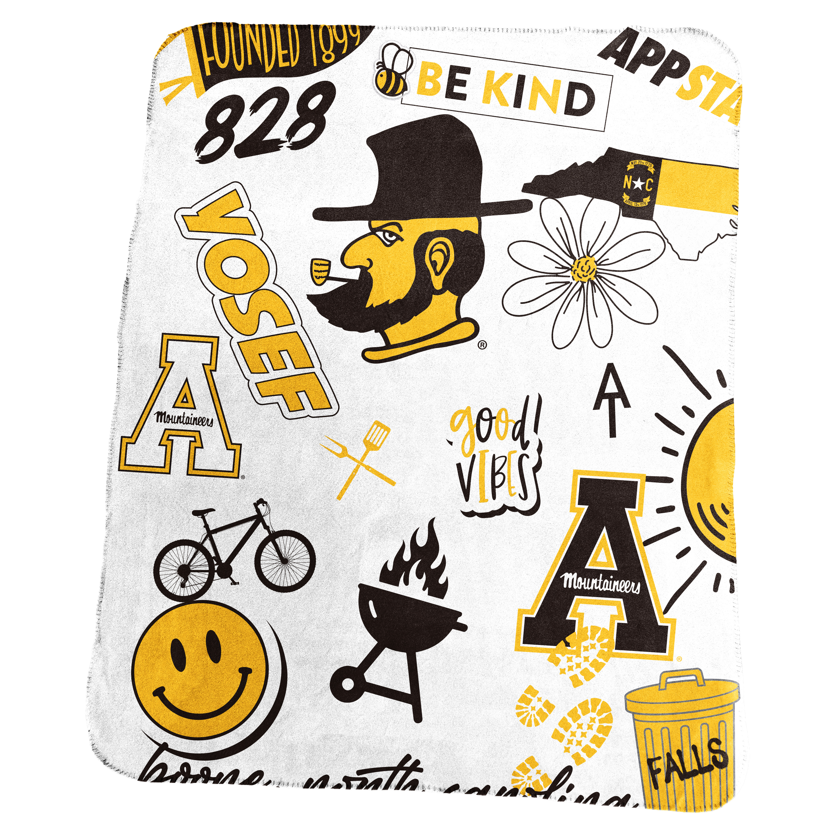 Appalachian State Mountaineers Classic Native Fleece Throw    