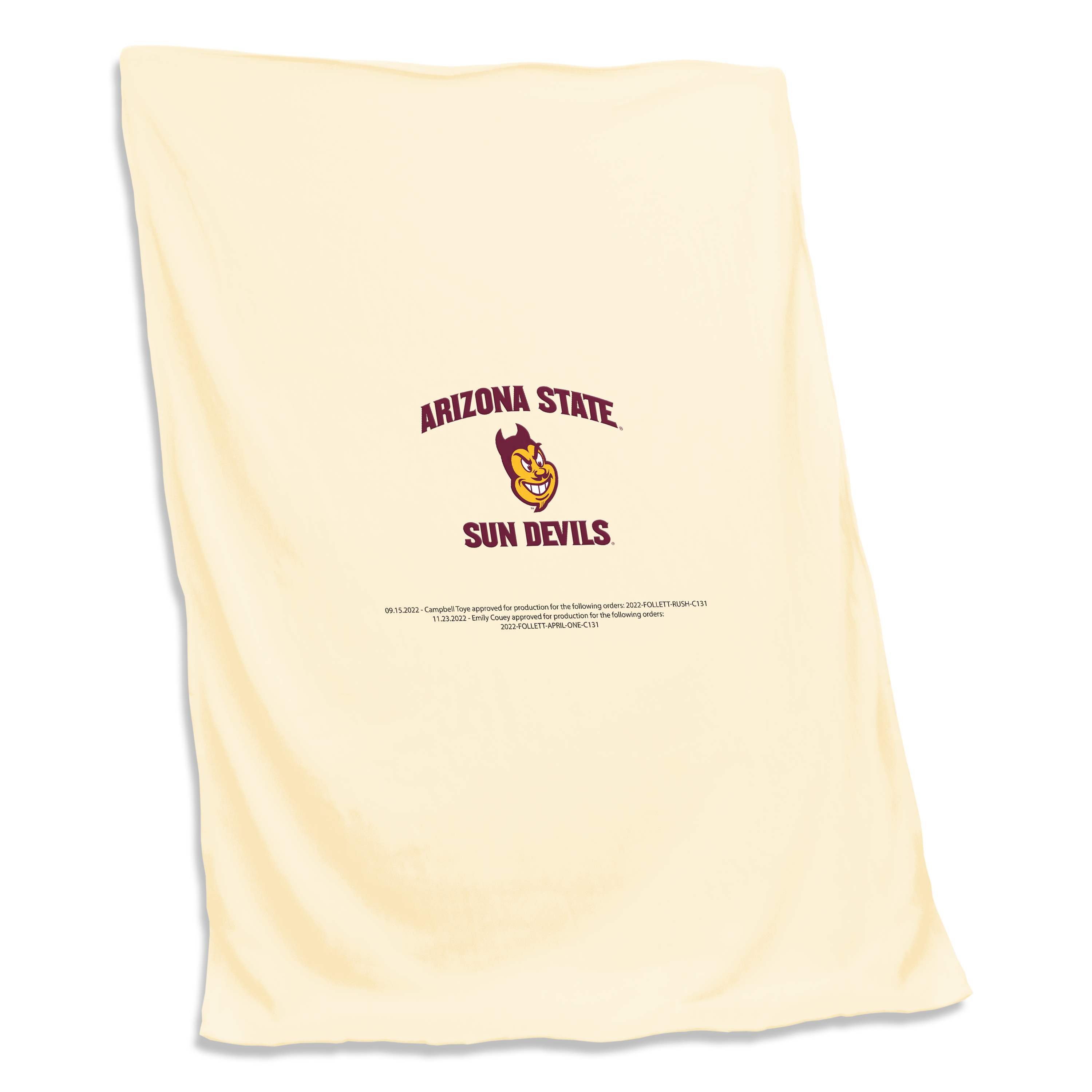 Arizona State Sun Devils Screened Sweatshirt Blanket    