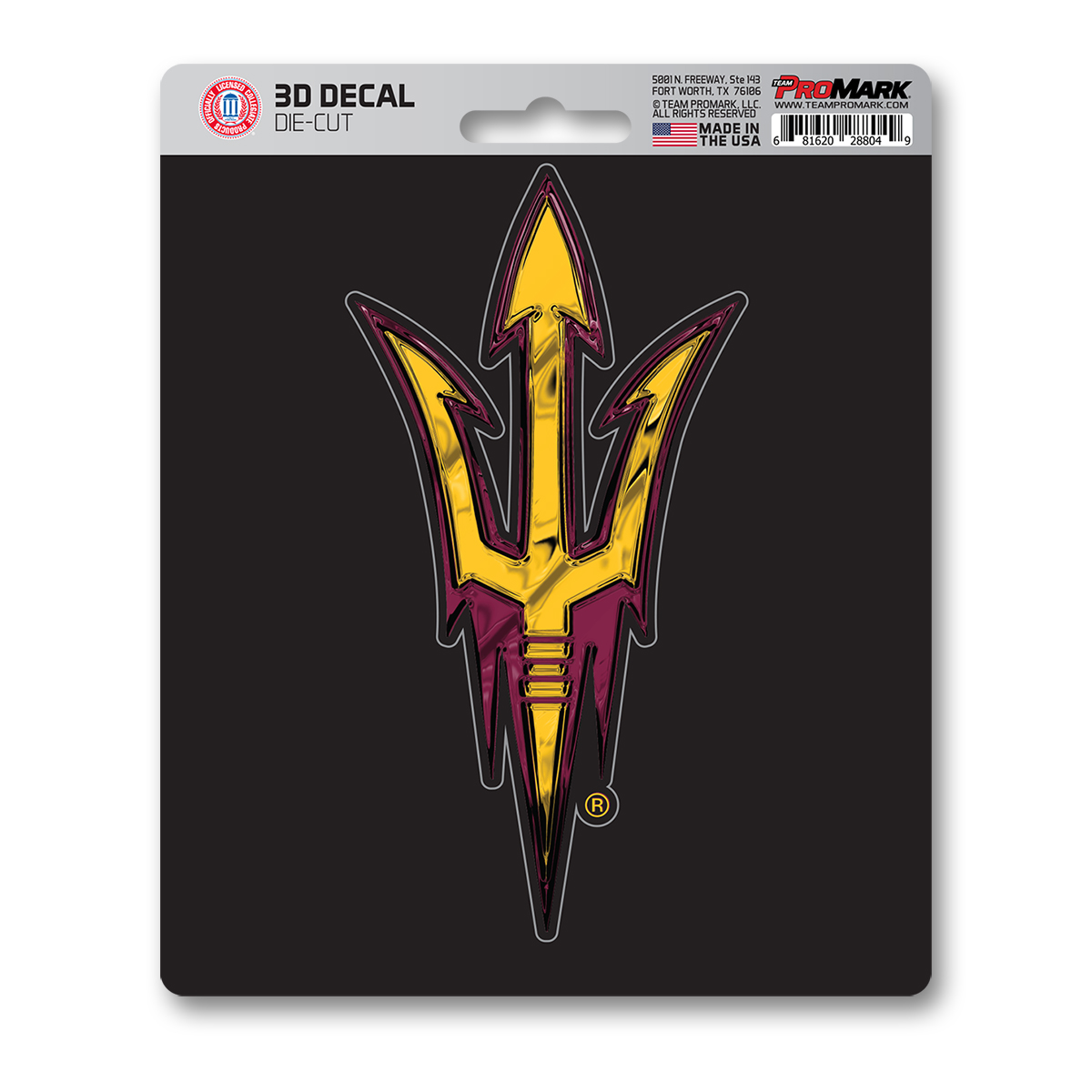 Arizona State Sun Devils University 3D Decal    
