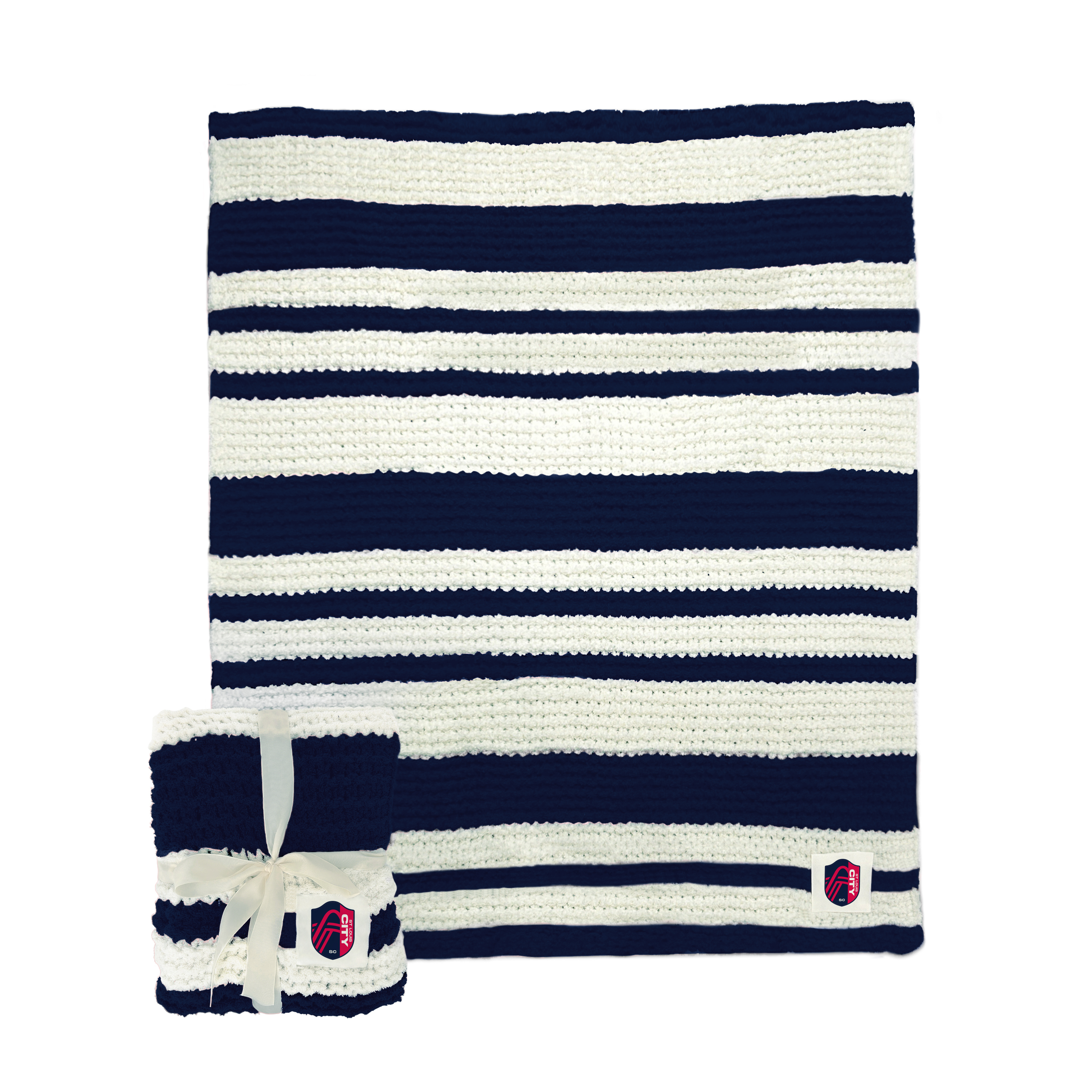 St Louis City SC Cable Knit Throw 50x60    